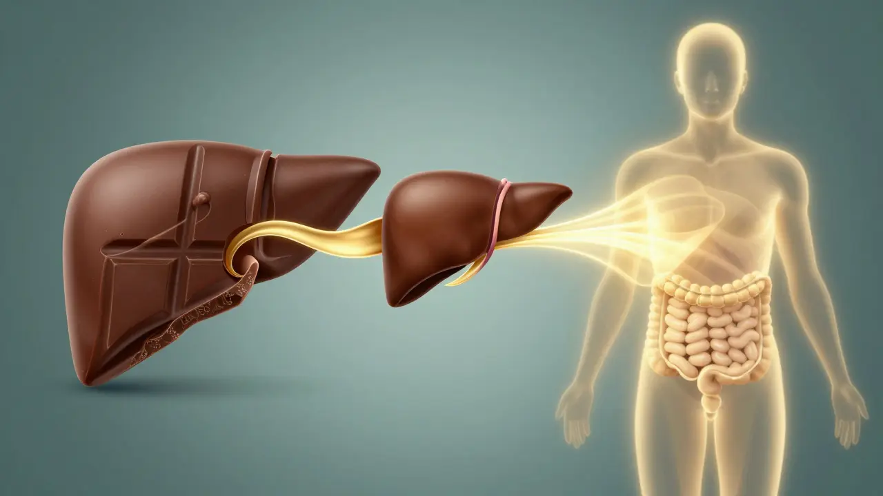 Konzeptuelle Darstellung der CBD-Aufnahme und Entspannung im Körper.