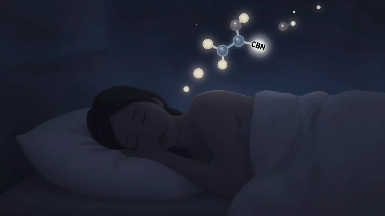 Ruhende Silhouette mit sanften Lichtpartikeln bei Nacht