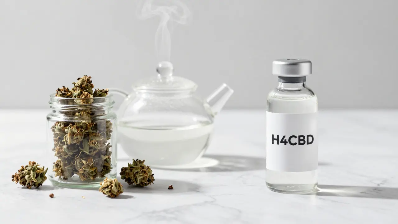 Vergleich von natürlicher CBD-Blüte und synthetischem H4CBD